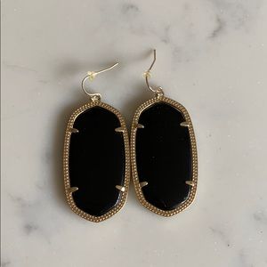 large black kendra scott earrings
